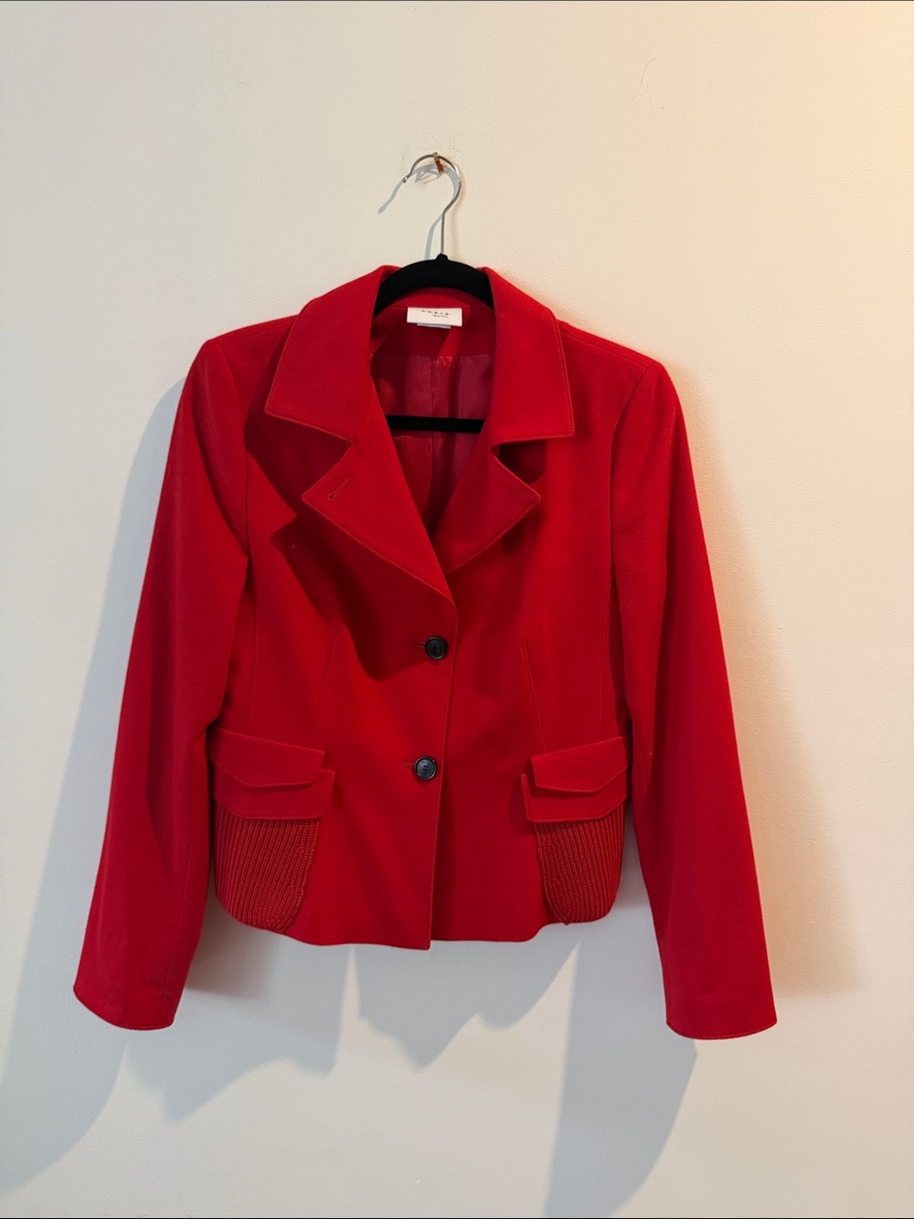 Akris Punto Red Tailored Two-Button Blazer